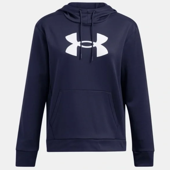 Women's Under Armour Fleece® Big Logo  navy blue Hoodie size small EUC - Picture 4 of 10